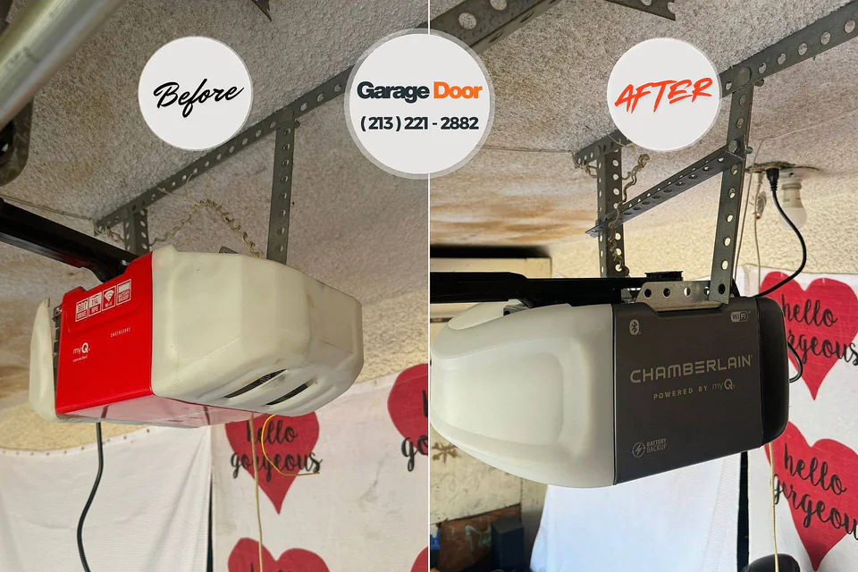 Before and after: garage door repair White Haven, PA